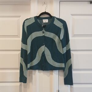 NWOT Compania Fantastica Mod Print Cardigan Size Small